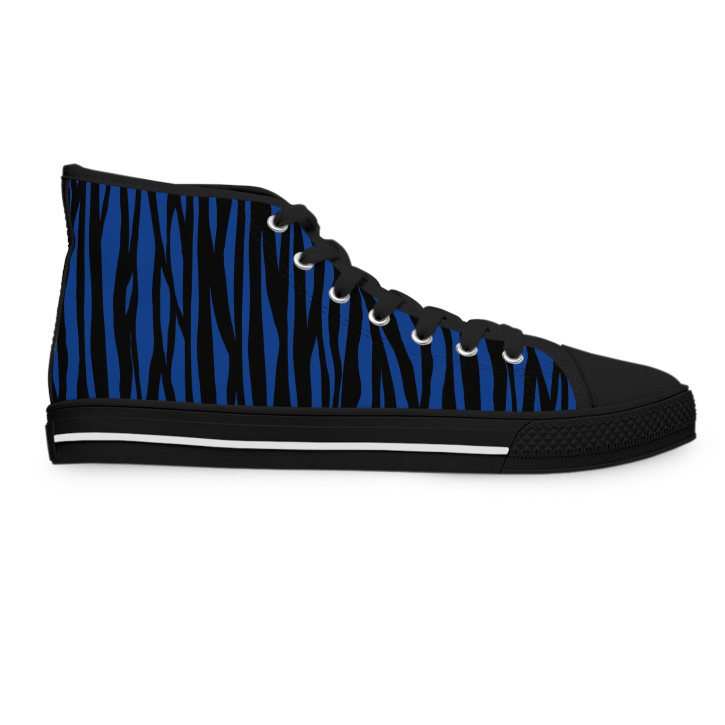 Blue Zebra Print High Top Sneakers, Stylish Casual Shoes, Trendy Footwear for Women, Perfect Gift for Birthdays, Fashion Accessories