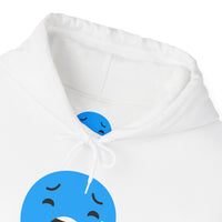 Emotional Expression Hoodie - Unisex Heavy Blend with Sad Face Design