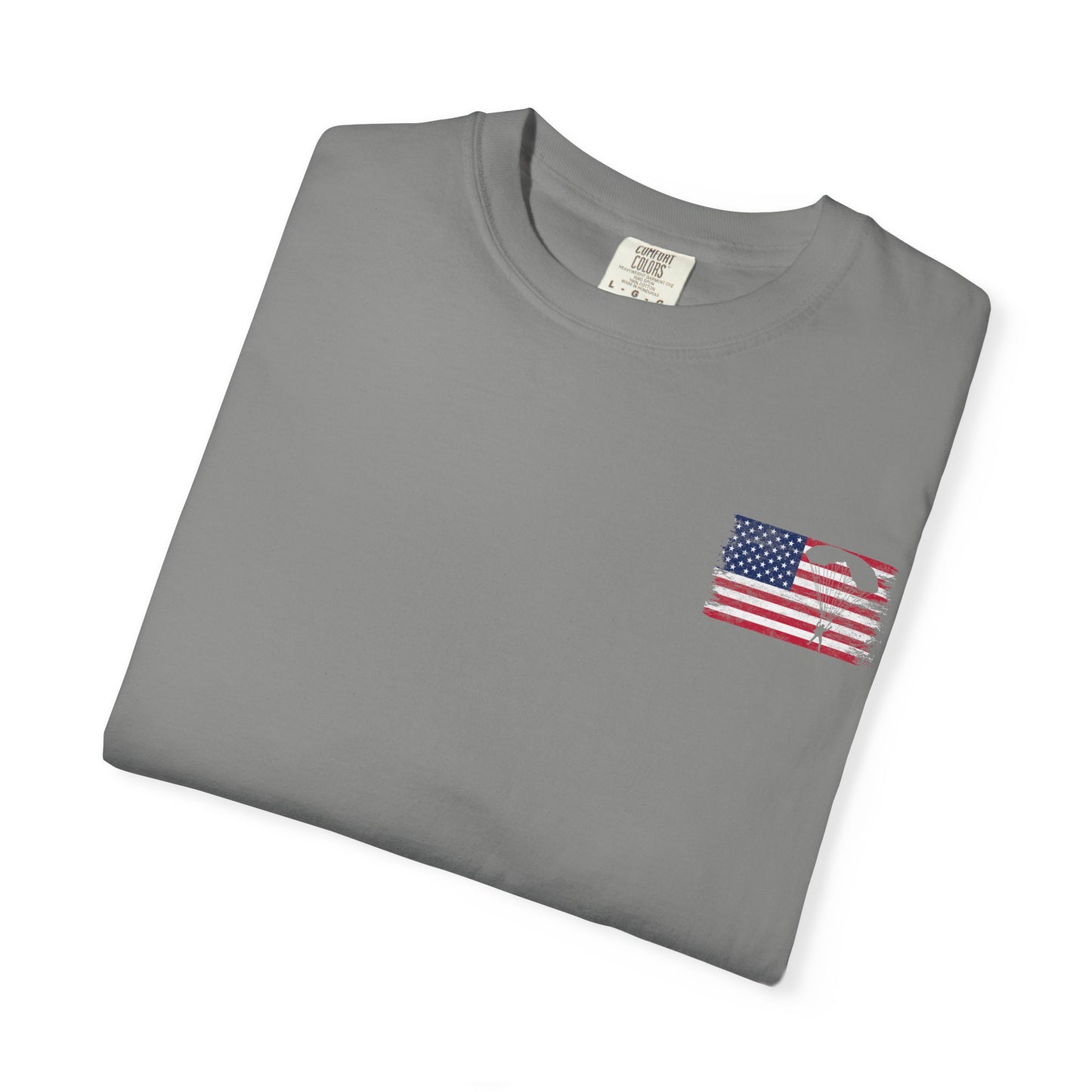 Patriotic Garment-Dyed T-Shirt - Vintage American Flag Design
