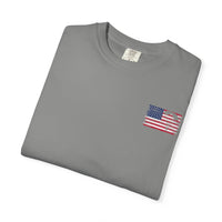 Patriotic Garment-Dyed T-Shirt - Vintage American Flag Design