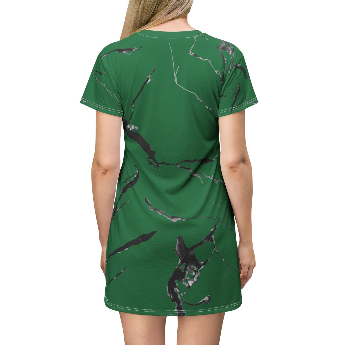 Chic Marble Print T-Shirt Dress | Relaxed Fit Casual Wear, Summer Dresses, Everyday Style, Eco-Friendly Fashion, Perfect for Parties