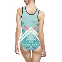 Tropical Floral Women's Swimsuit - Classic One-Piece with Vibrant Design