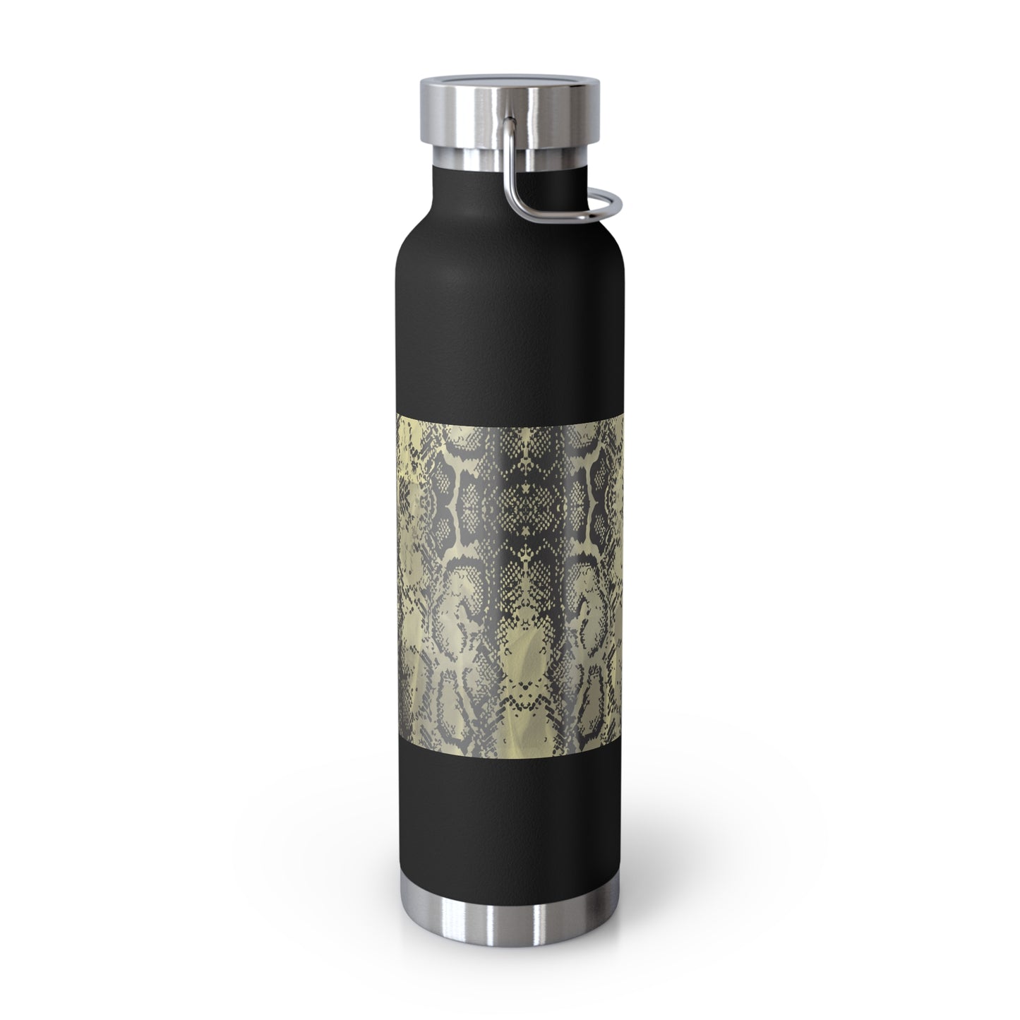 Stylish Snake Print Insulated Water Bottle - 22oz Copper Vacuum Flask