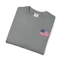 Patriotic Garment-Dyed T-Shirt - Vintage American Flag Design