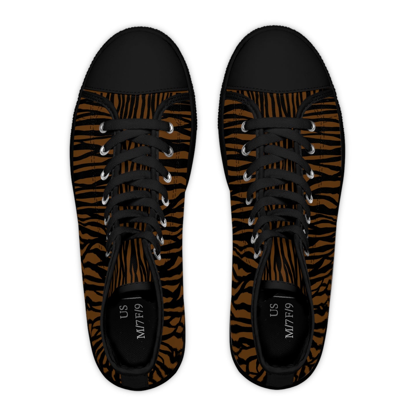 Stylish Women’s High Sneakers - Trendy Tiger Print Design