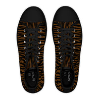 Stylish Women’s High Sneakers - Trendy Tiger Print Design