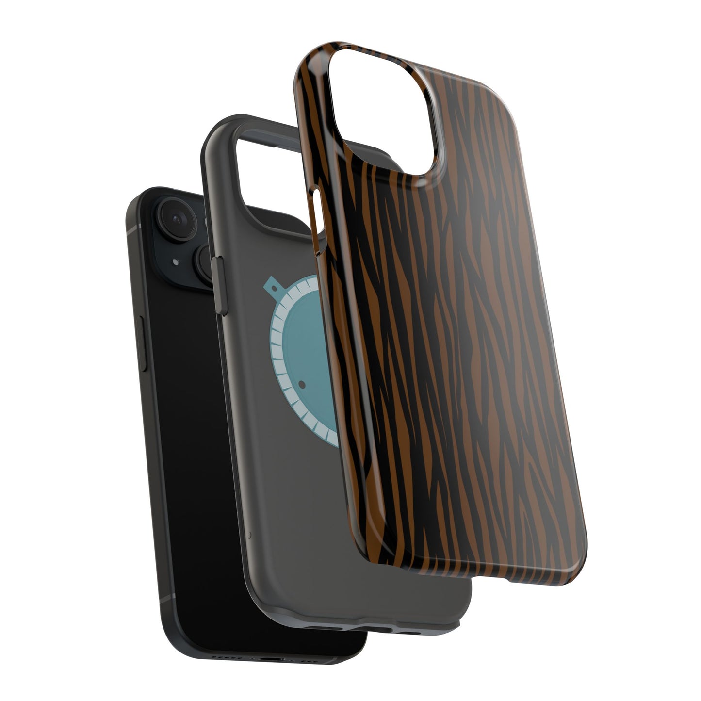 Stylish Magnetic Tough Phone Case - Bold Striped Design