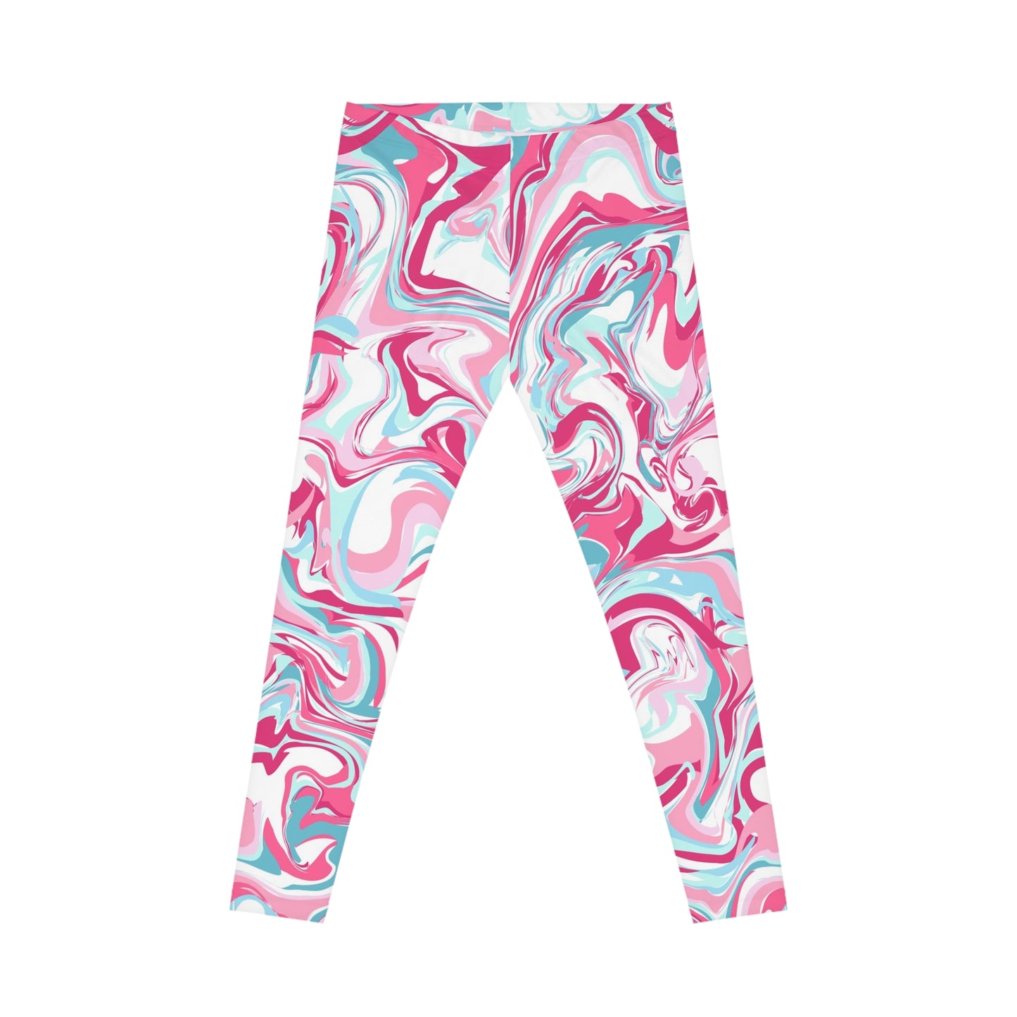 Vibrant Marble-Patterned Women's Casual Leggings