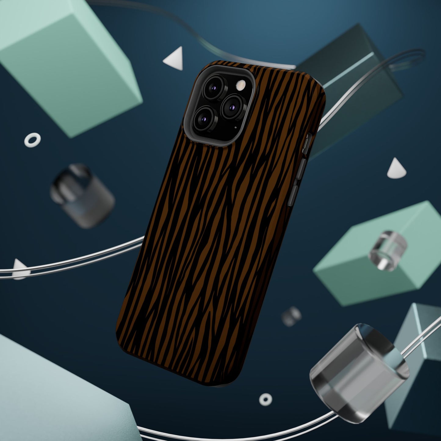 Stylish Magnetic Tough Phone Case - Bold Striped Design