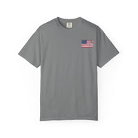 Patriotic Garment-Dyed T-Shirt - Vintage American Flag Design