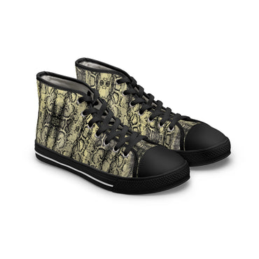 Stylish Women's High Top Sneakers – Python Print Fashion Footwear