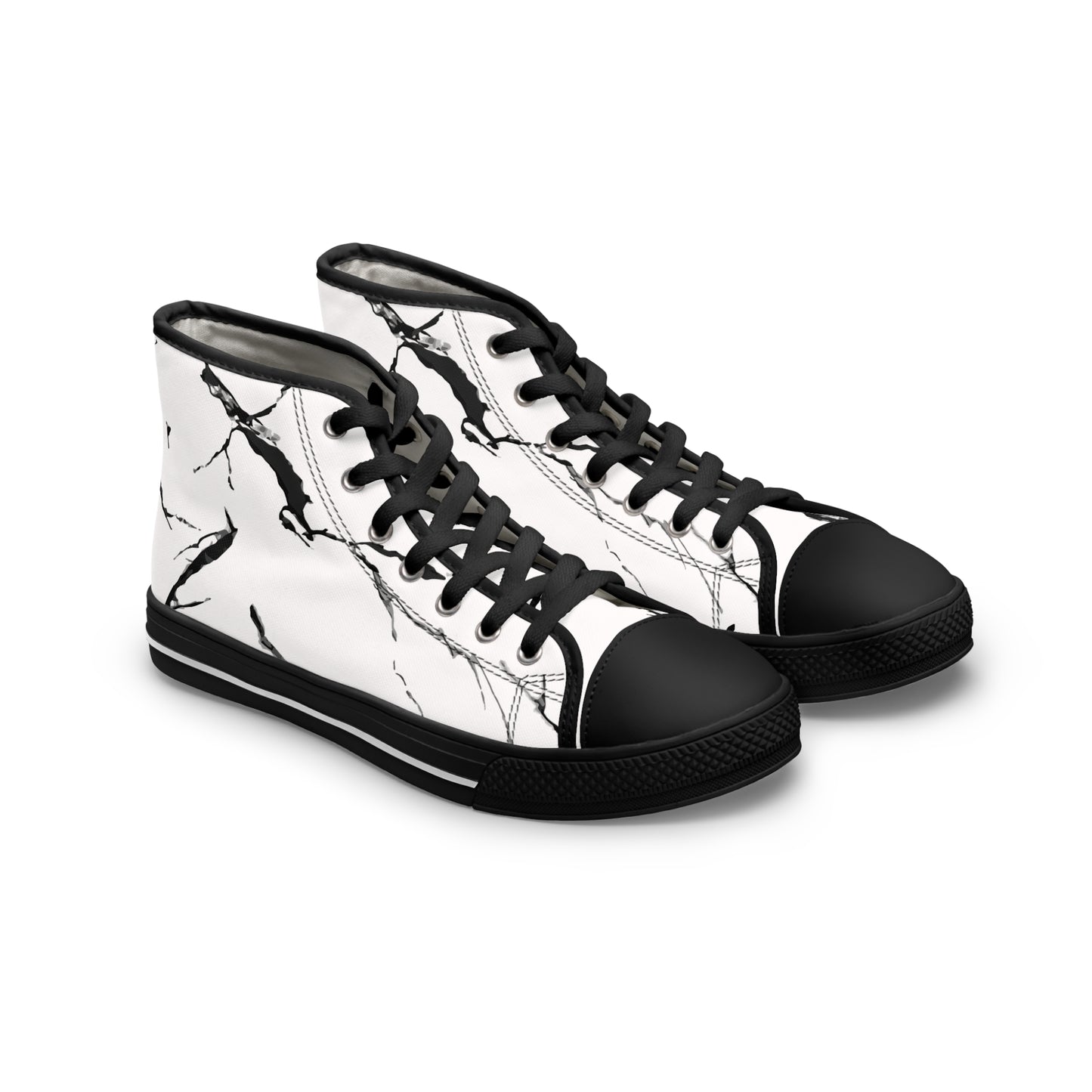 Marble Print High Top Sneakers for Trendy Women