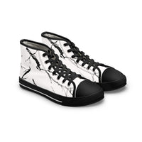 Marble Print High Top Sneakers for Trendy Women