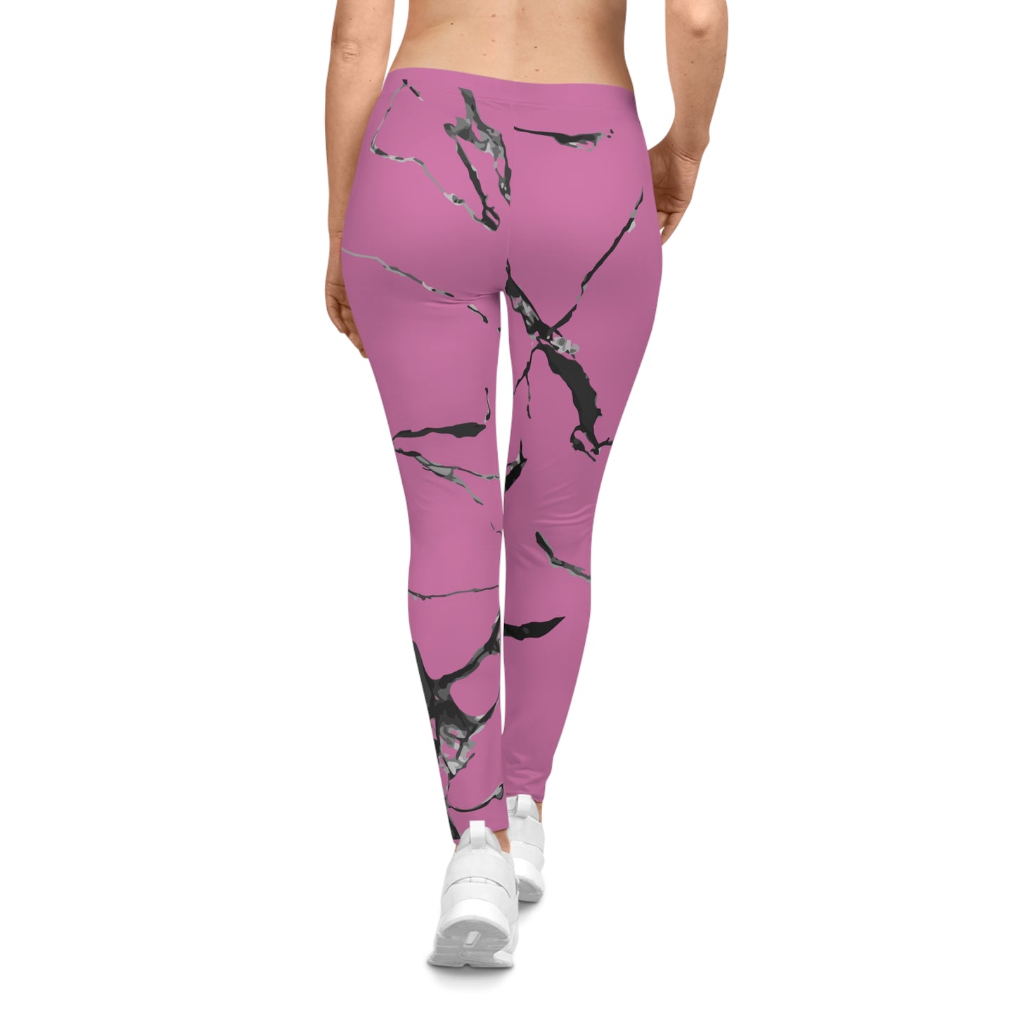 Chic Women's Marble Print Leggings, Stylish Activewear, Comfortable Yoga Pants, Fashion Leggings for Daily Wear, Unique Gift for Her