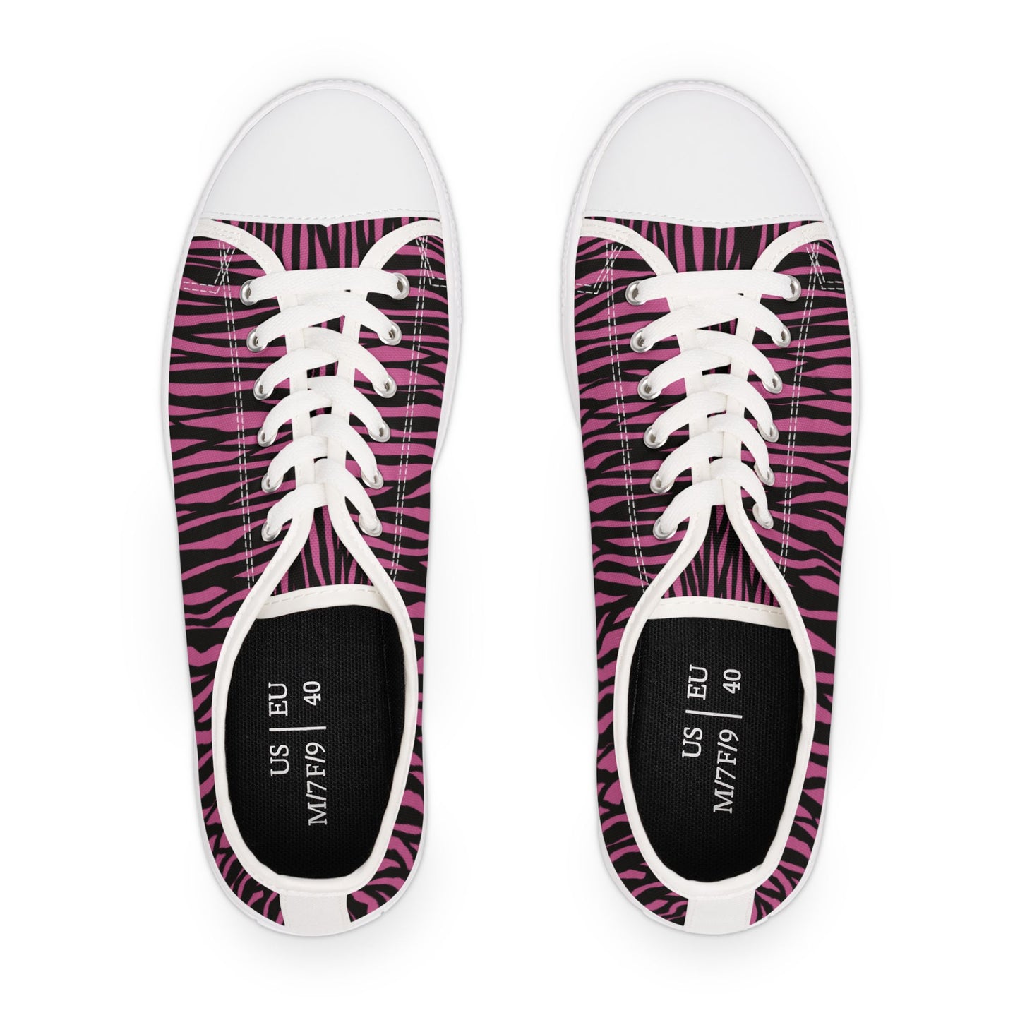 Trendy Women's Low Top Sneakers - Pink Zebra Striped Casual Footwear, Stylish Sneakers for Everyday Wear, Unique Fashion Statement, [...]