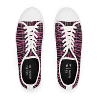 Trendy Women's Low Top Sneakers - Pink Zebra Striped Casual Footwear, Stylish Sneakers for Everyday Wear, Unique Fashion Statement, [...]