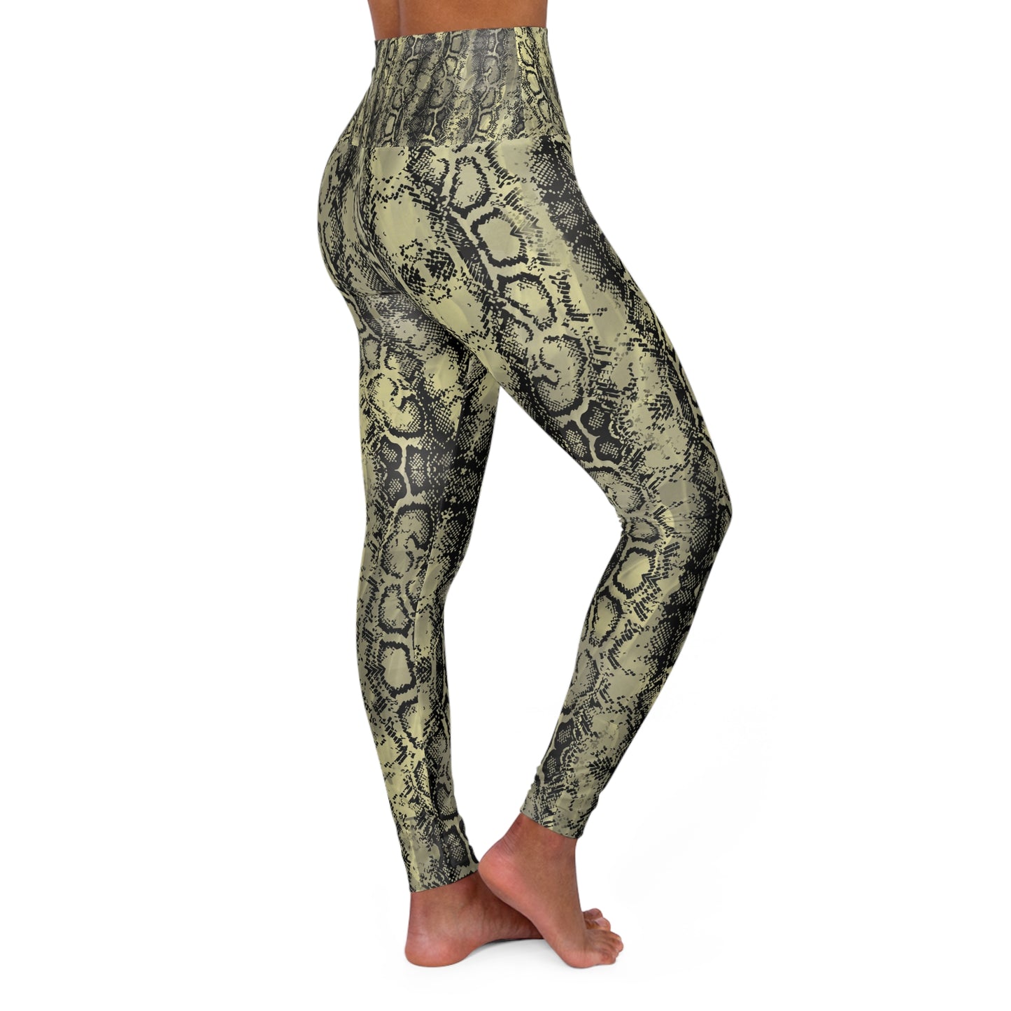 Snakeskin High Waisted Yoga Leggings - Stylish & Comfortable Activewear for Fitness Enthusiasts