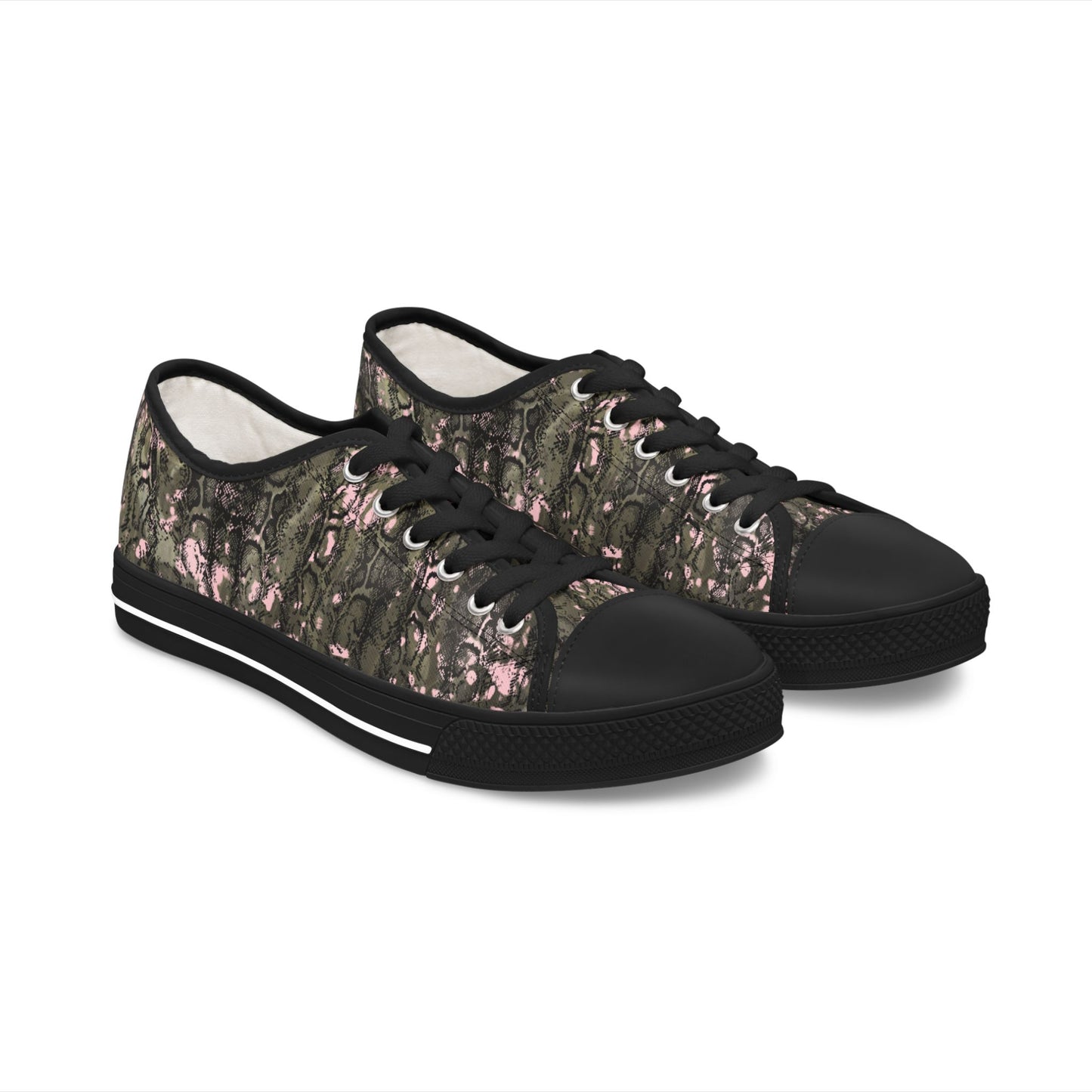 Stylish Floral Low Top Sneakers for Women - Trendy Casual Footwear