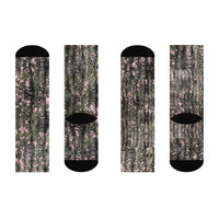 Stylish Cushioned Crew Socks - Snakeskin Design for Comfort & Trend