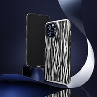 Tough Cases: Stylish Black and White Zebra Print Phone Case