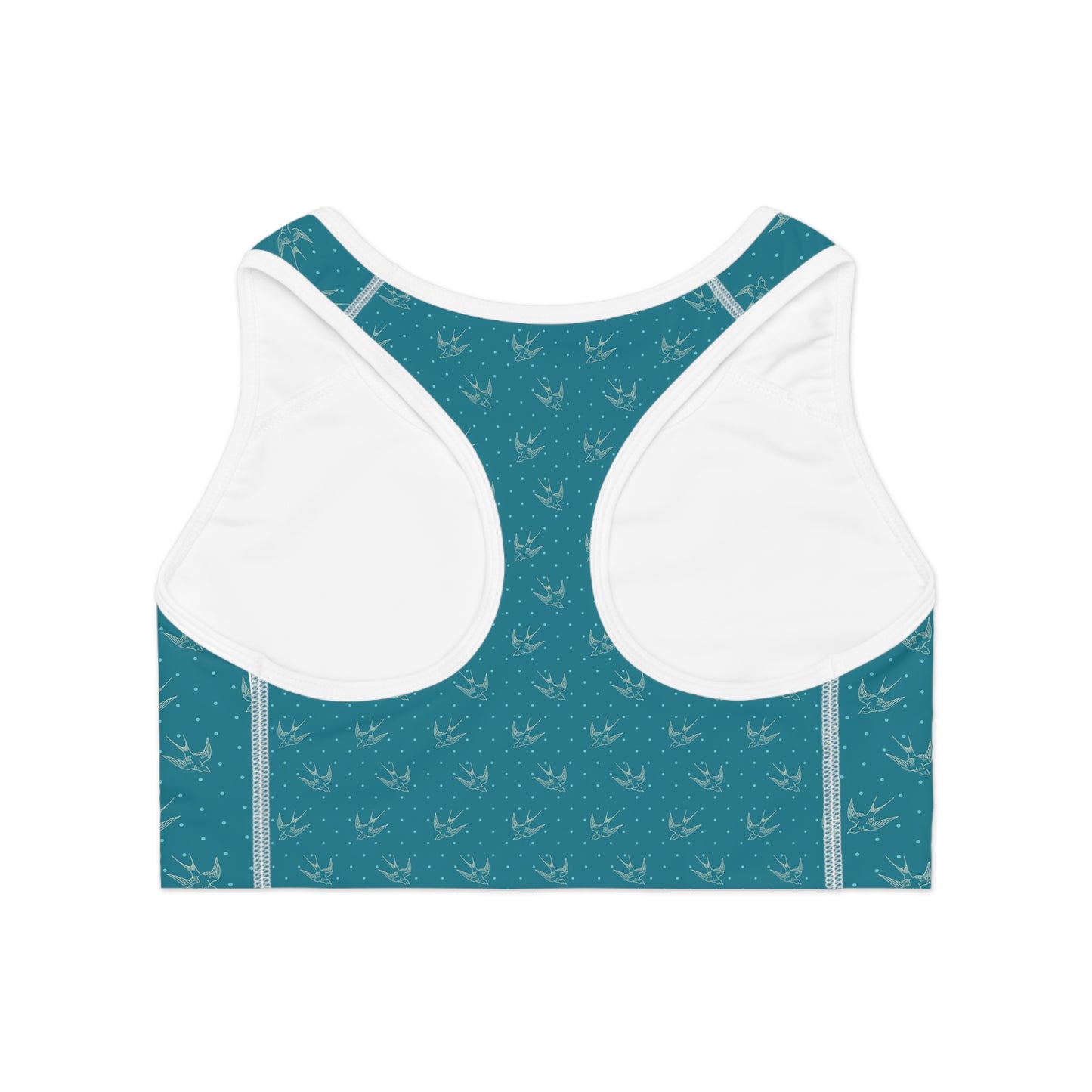 Charming Sports Bra with Bird Print, Fitness Wear, Workout Gear, Yoga Top, Activewear for Her, Great for Gifts
