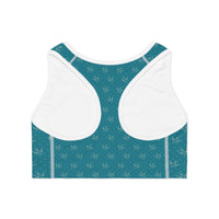 Charming Sports Bra with Bird Print, Fitness Wear, Workout Gear, Yoga Top, Activewear for Her, Great for Gifts