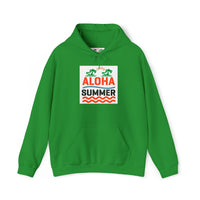 Aloha Summer Hoodie,Tropical Beach Wear,Unisex Sweatshirt,Vacation Outfit, Summer  iconic Waikiki Beach Oahu combines urban