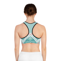 Tropical Vibes Sports Bra with Floral Design