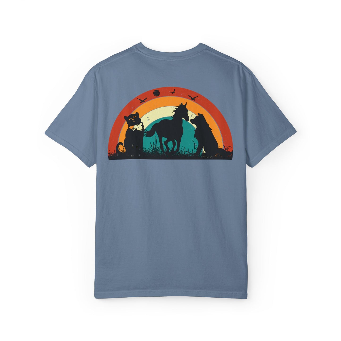 Rainbow Animal Scene Unisex T-Shirt - Nature Lover's Gift