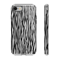 Tough Cases: Stylish Black and White Zebra Print Phone Case