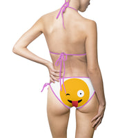Funny Emoji Women's Bikini Swimsuit - Playful Beachwear for Summer Fun
