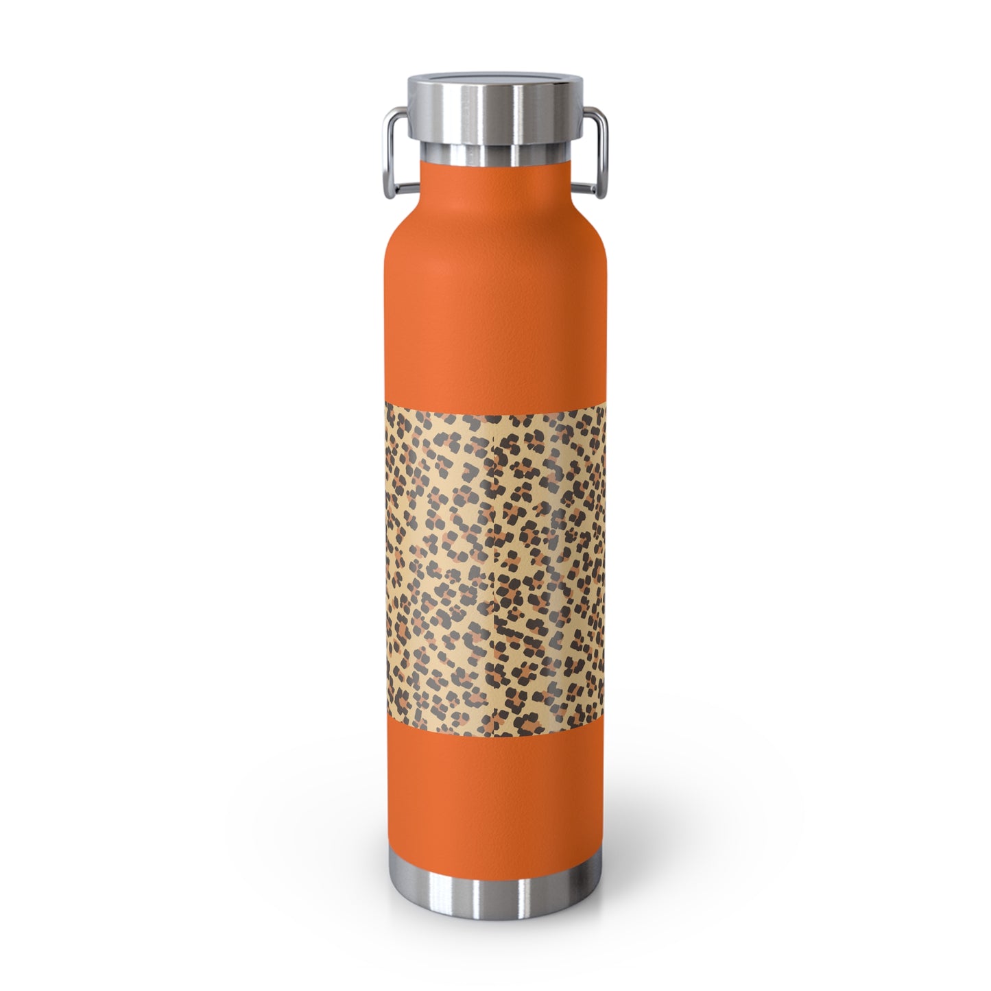 Leopard Print Insulated Water Bottle - 22oz Reusable Copper Thermos