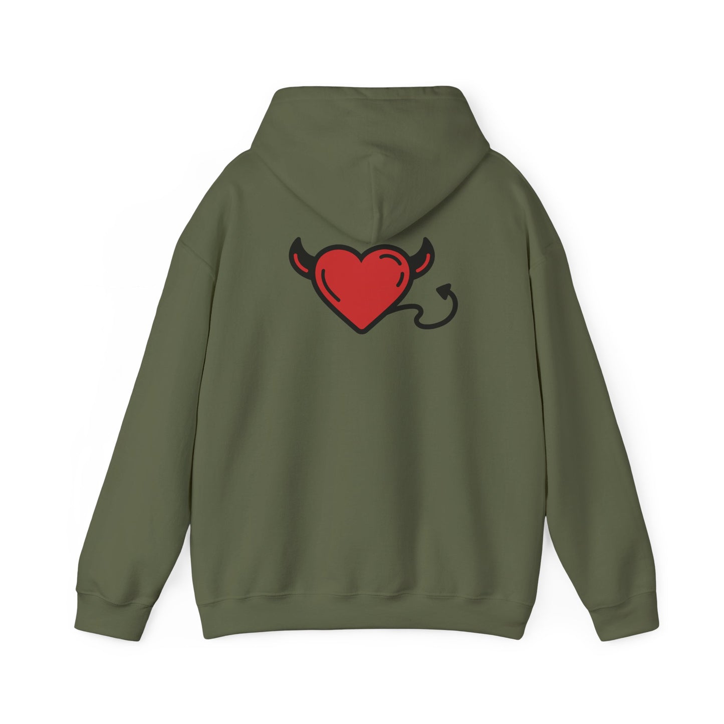 Devilish Heart Hoodie - Unisex Heavy Blend™ Sweatshirt for Fun-Loving Spirits