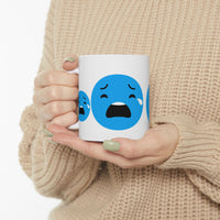Sad Emoji Ceramic Mug - 11oz & 15oz Coffee Cup for Comfort & Support