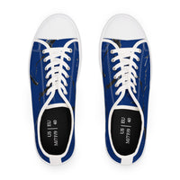 Stylish Blue Marble Low Top Sneakers for Women