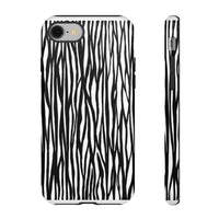 Tough Cases: Stylish Black and White Zebra Print Phone Case