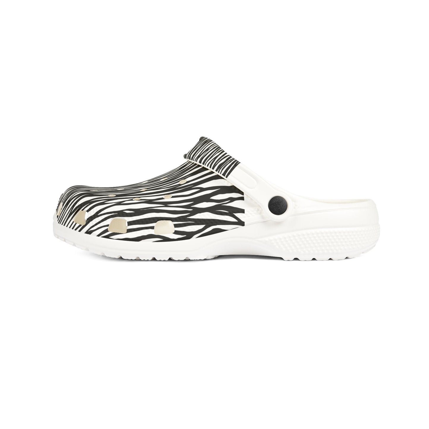 Stylish Zebra Print EVA Foam Shoes, Comfortable Clogs, Perfect for Home, Garden, Beach, Casual Outings, Summer Footwear