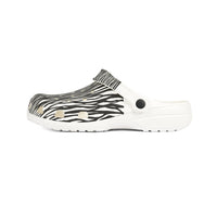 Stylish Zebra Print EVA Foam Shoes, Comfortable Clogs, Perfect for Home, Garden, Beach, Casual Outings, Summer Footwear