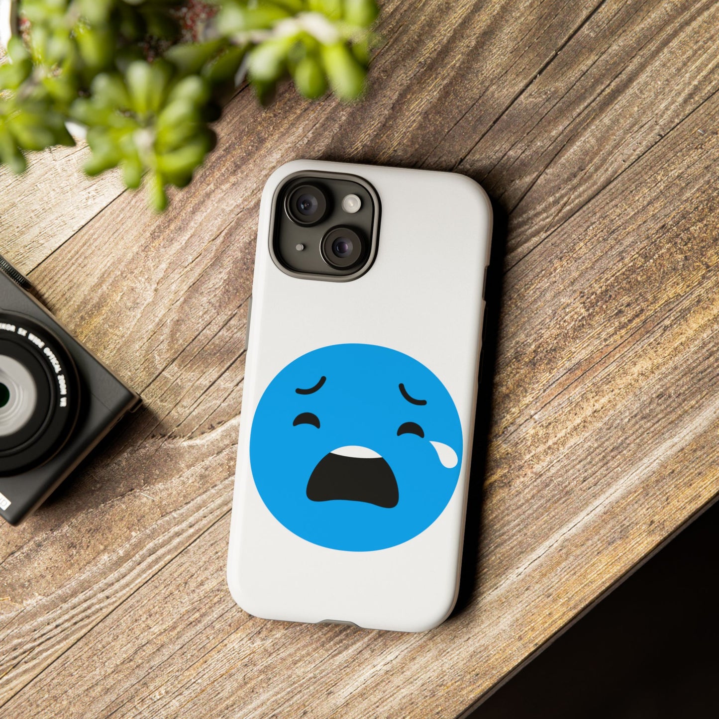 Funny Sad Face Phone Case - Tough and Stylish