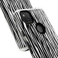 Tough Cases: Stylish Black and White Zebra Print Phone Case