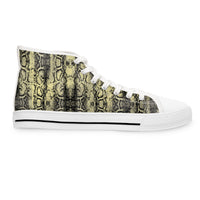 Stylish Women's High Top Sneakers – Python Print Fashion Footwear