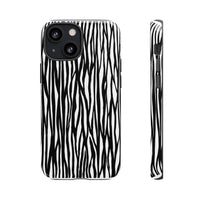 Tough Cases: Stylish Black and White Zebra Print Phone Case