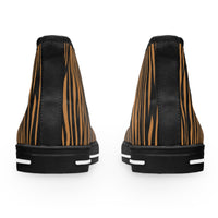 Tiger Print High Top Sneakers for Women - Bold and Stylish Footwear