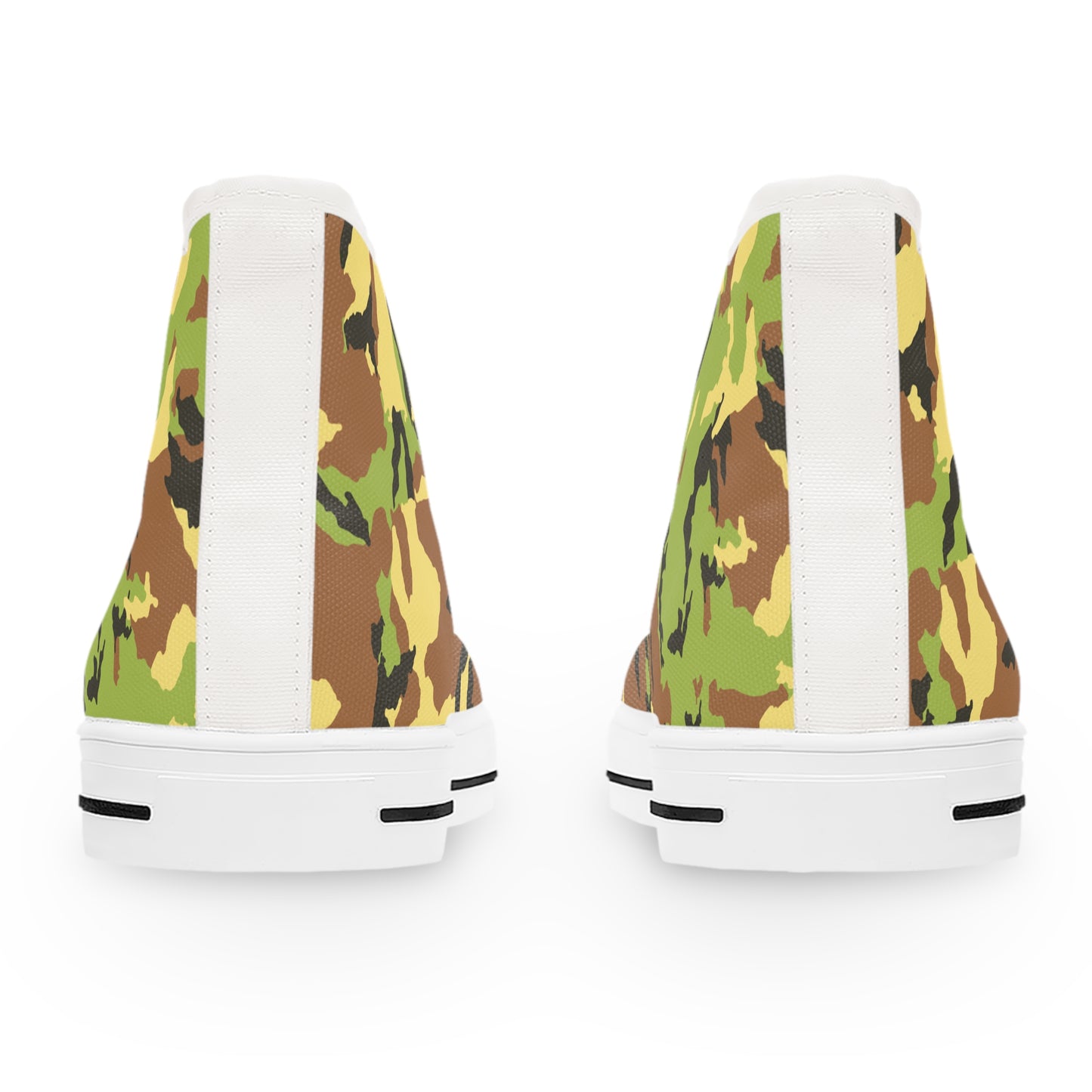 Camo Print Women's High Top Sneakers - Stylish & Trendy Footwear for Everyday Adventure