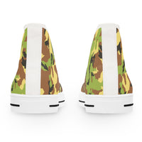 Camo Print Women's High Top Sneakers - Stylish & Trendy Footwear for Everyday Adventure