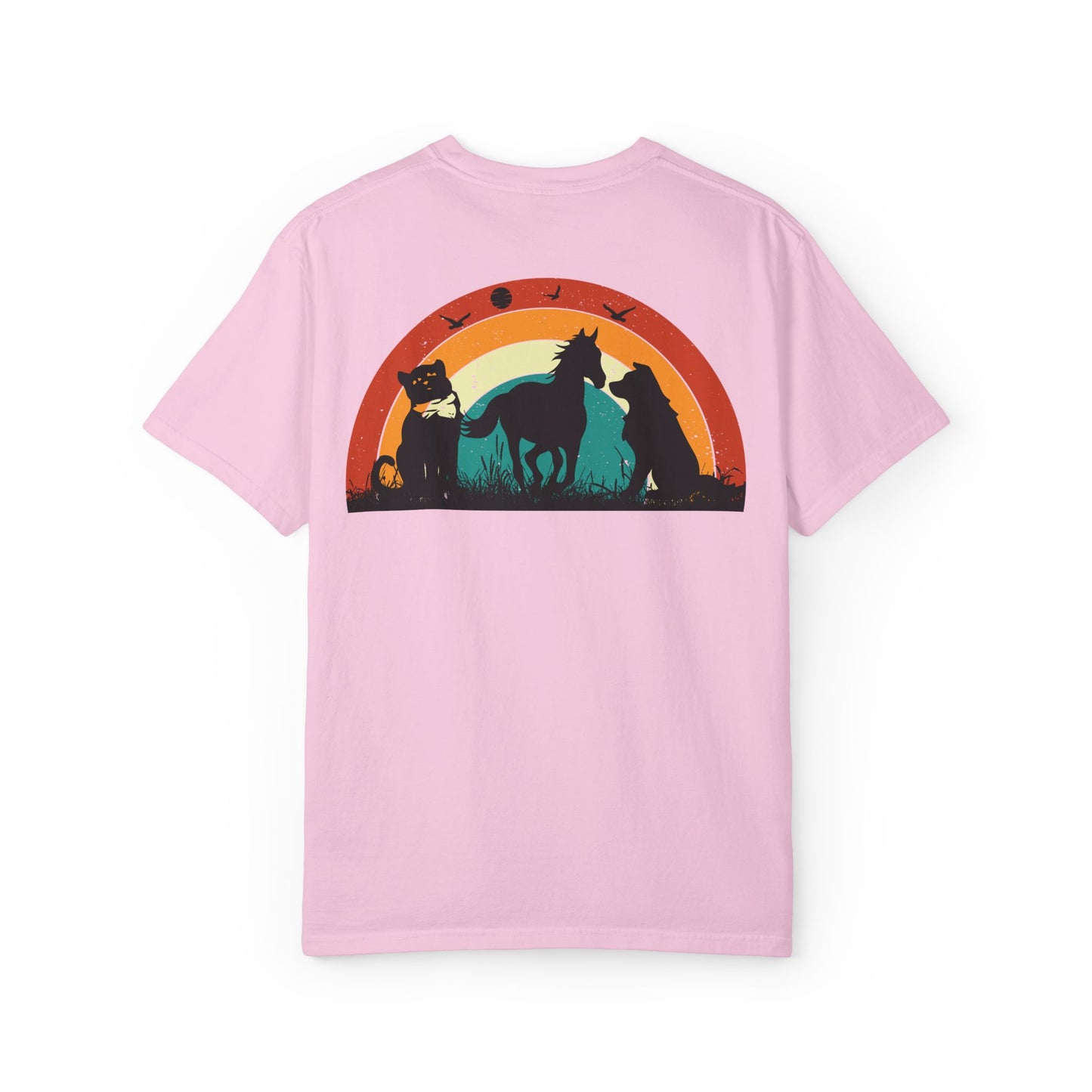 Rainbow Animal Scene Unisex T-Shirt - Nature Lover's Gift