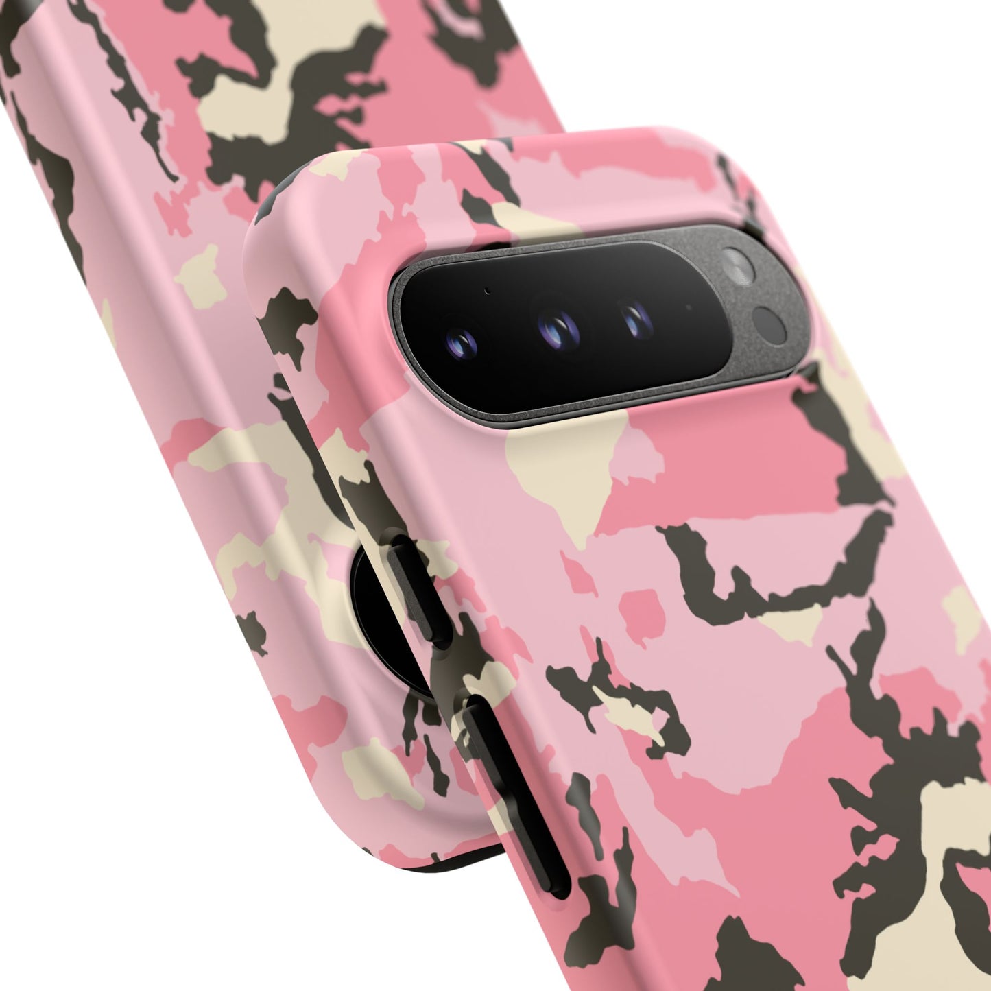 Stylish Tough Phone Case – Pink Camo Design for Bold Protection  Make a statement while keeping your phone safe with this eye-catching pink camouflage case that blends fashion with durability.