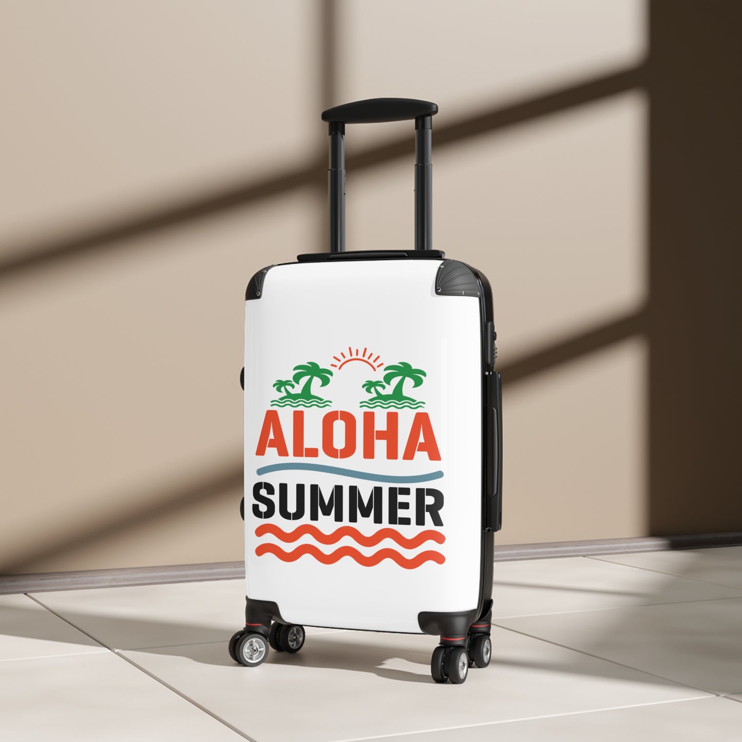 Stylish Travel Suitcase with Aloha Summer Design, Vacation Luggage for Adventure Seekers, Beach Trip Essentials, Summer