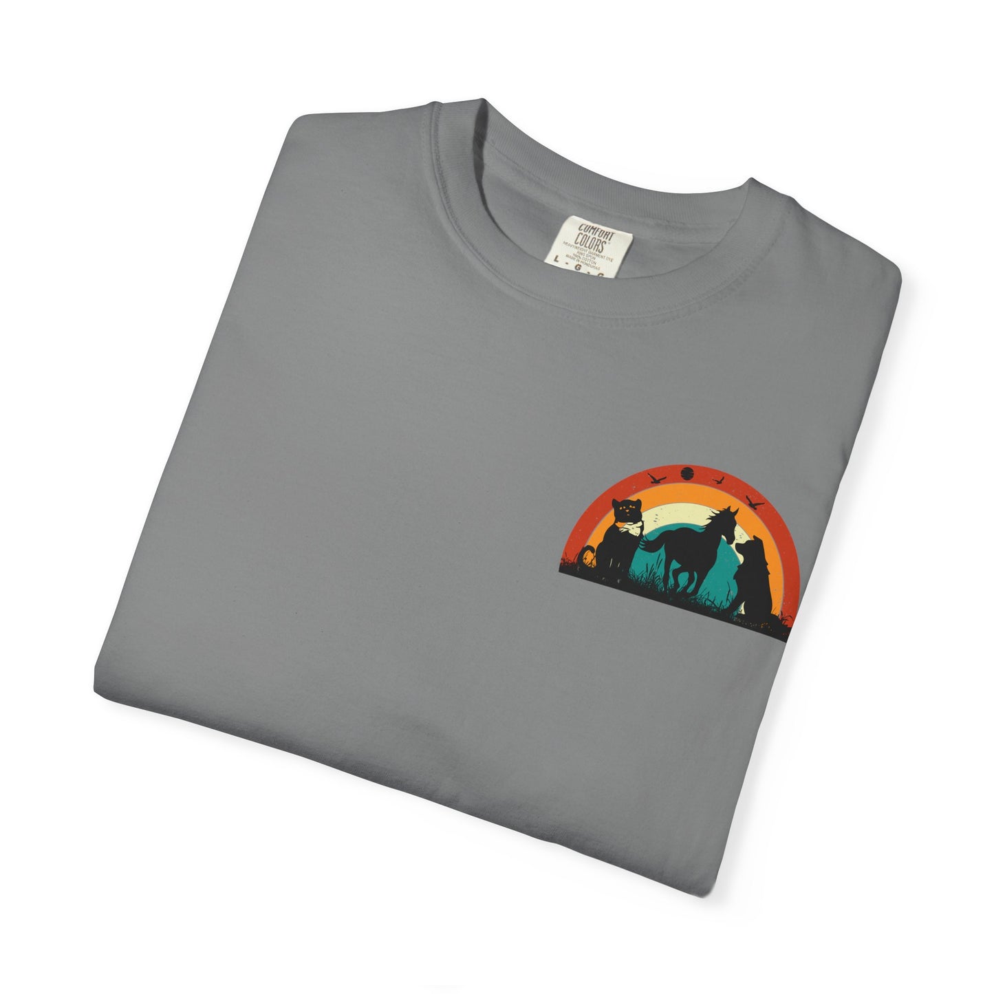 Rainbow Animal Scene Unisex T-Shirt - Nature Lover's Gift
