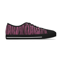 Trendy Women's Low Top Sneakers - Pink Zebra Striped Casual Footwear, Stylish Sneakers for Everyday Wear, Unique Fashion Statement, [...]